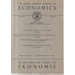 The South African Journal of Economics (Vol. 29, No. 4)